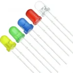 LED 5mm Haute Luminosité (Rouge, Vert, Bleu, Jaune, Blanc)